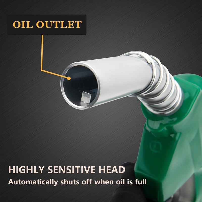 GDDGHS Fuel Nozzle 1 Inch NPT, Auto Shut Off Fuel Nozzle1-3/16 Inches(OD=30mm) Automatic Fueling Nozzle for Diesel Fuel Filling, Max Flow Rate 120L/Min(32GPM), 1-3/16 Inches(OD=30mm) Spout, Green - Image 2